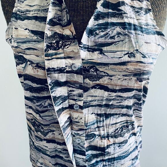 Vintage Jack Henry watercolour mountain scene top - Picture 3 of 7